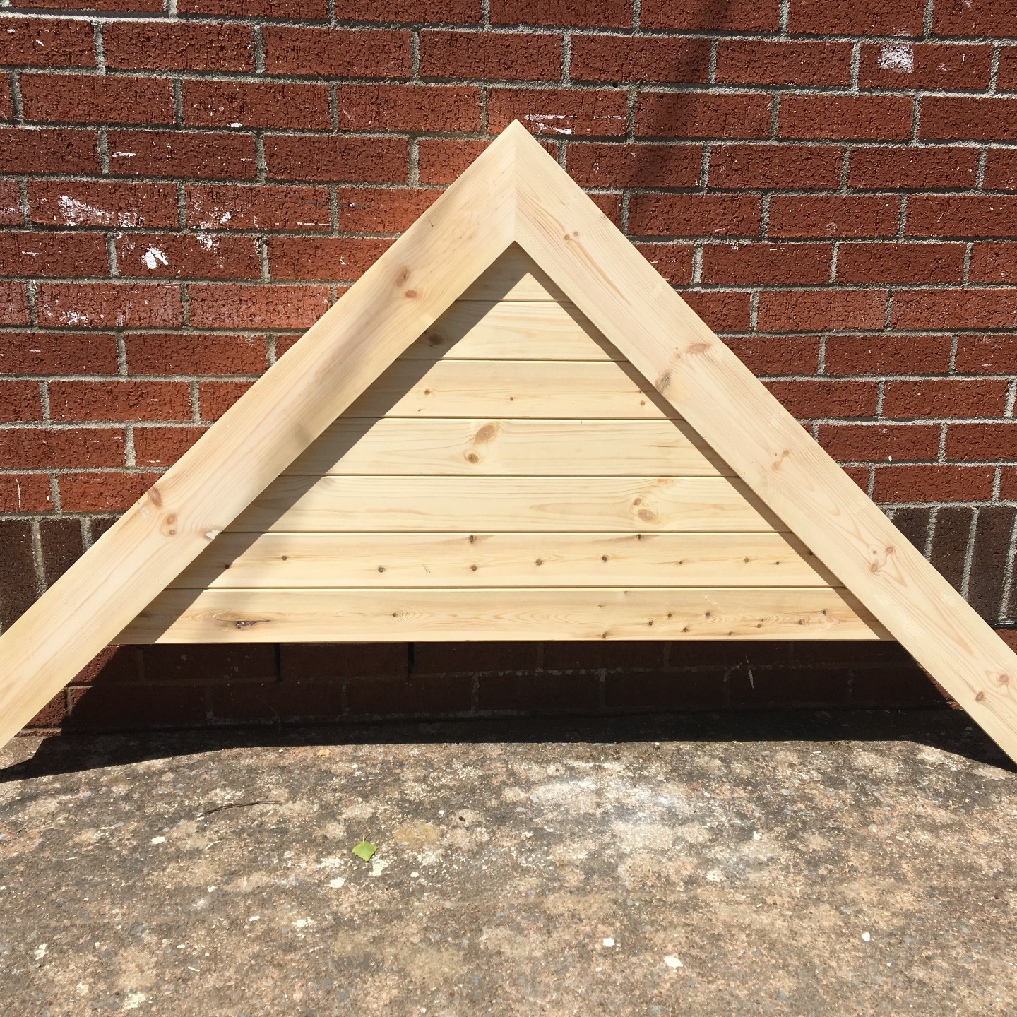 Bespoke design A frame canopy with Shiplap detail to the front